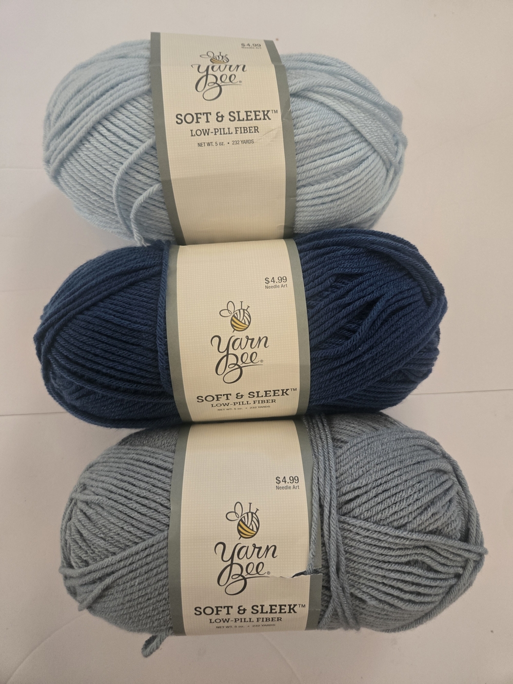 Yarn Bee Soft & Sleek Yarn Blues-Multipack